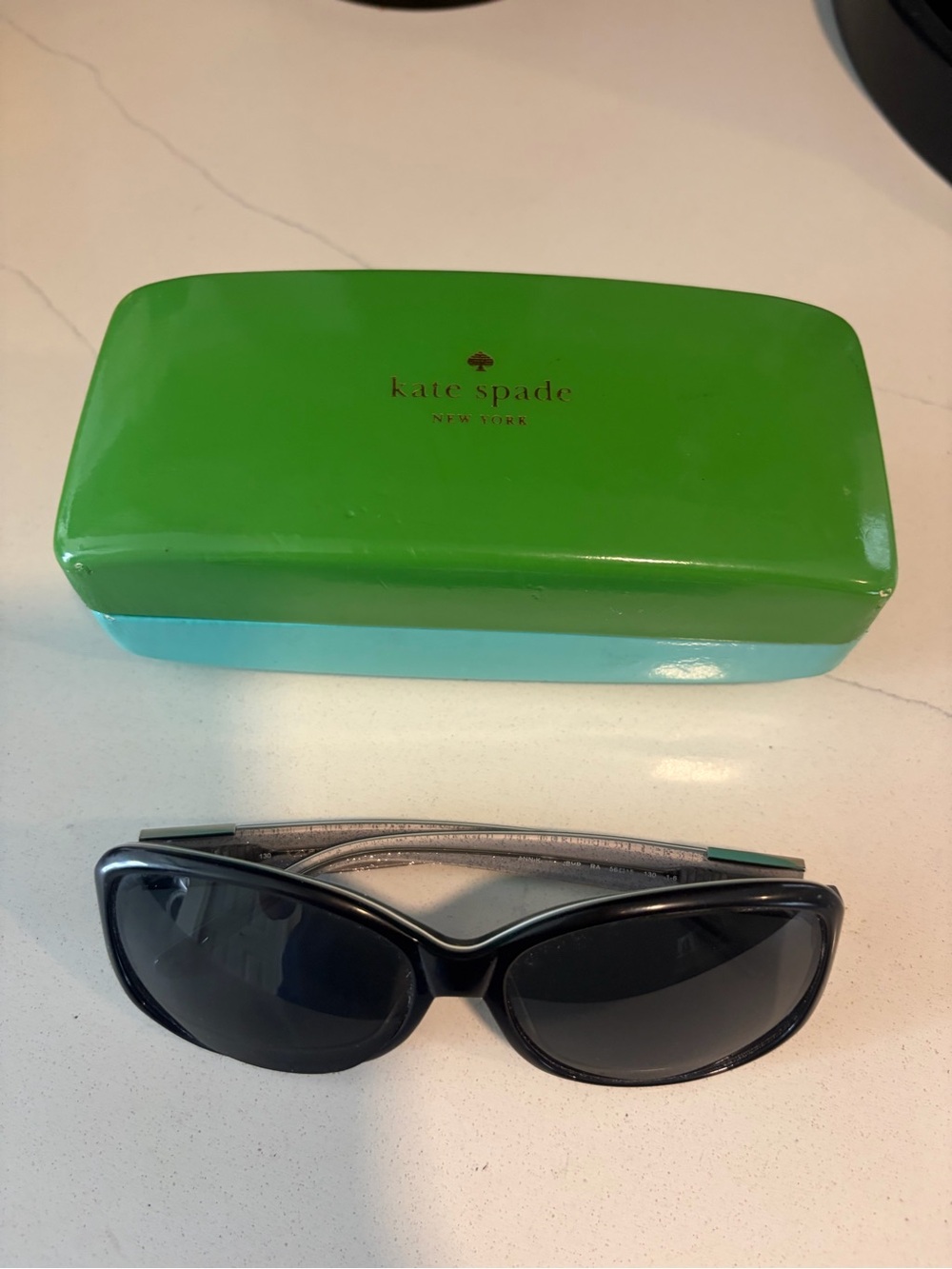 kate spade Black Sunglasses with Green Case
